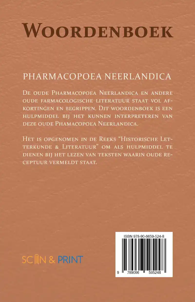 WOORDENBOEK VOOR DE PHARMACOPOEA NEERLANDICA