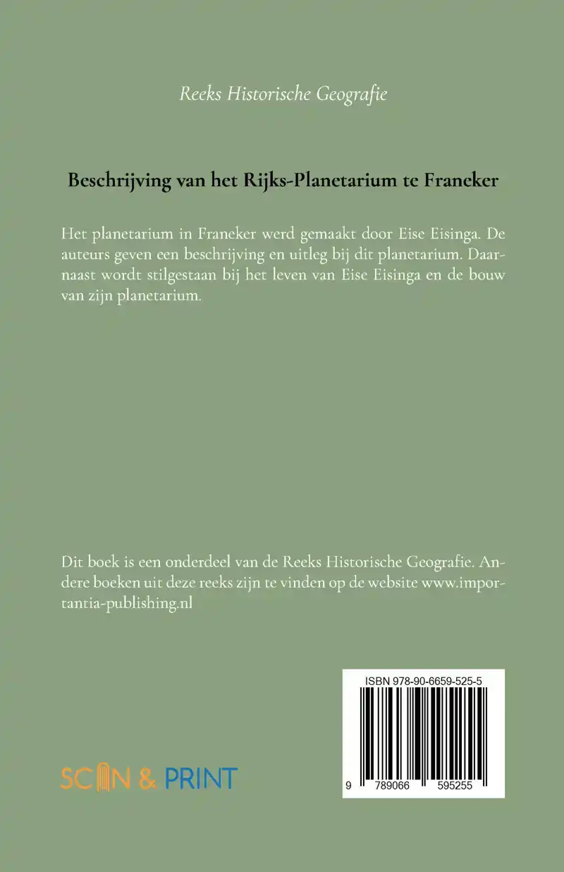 BESCHRIJVING VAN HET RIJKS-PLANETARIUM TE FRANEKER
