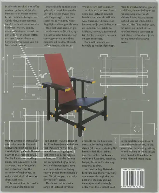 RIETVELD MEUBELS OM ZELF TE MAKEN = HOW TO CONSTRUCT RIETVEL