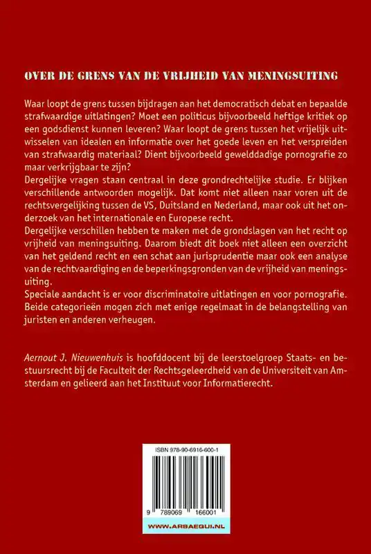 OVER DE GRENS VAN DE VRIJHEID VAN MENINGSUITING
