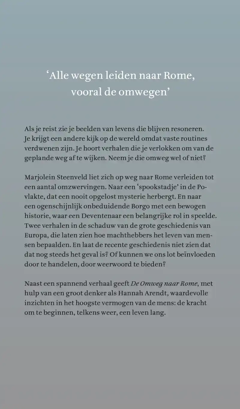DE OMWEG NAAR ROME
