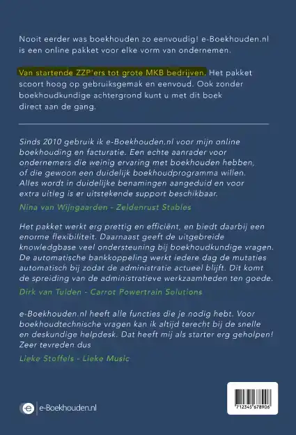 BOEKHOUDEN MET E-BOEKHOUDEN.NL