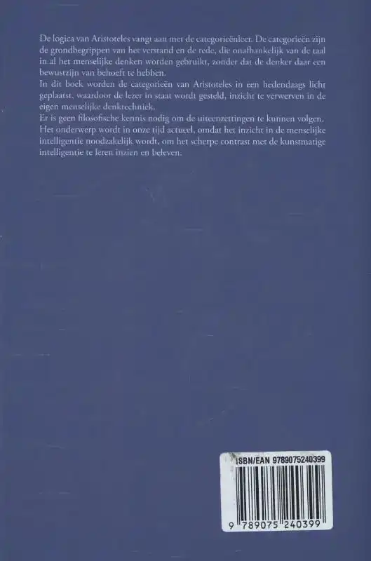 DE CATEGORIEEN VAN ARISTOTELES