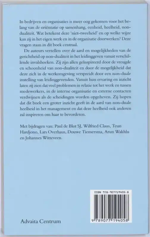 MANAGEMENT EN NON-DUALITEIT