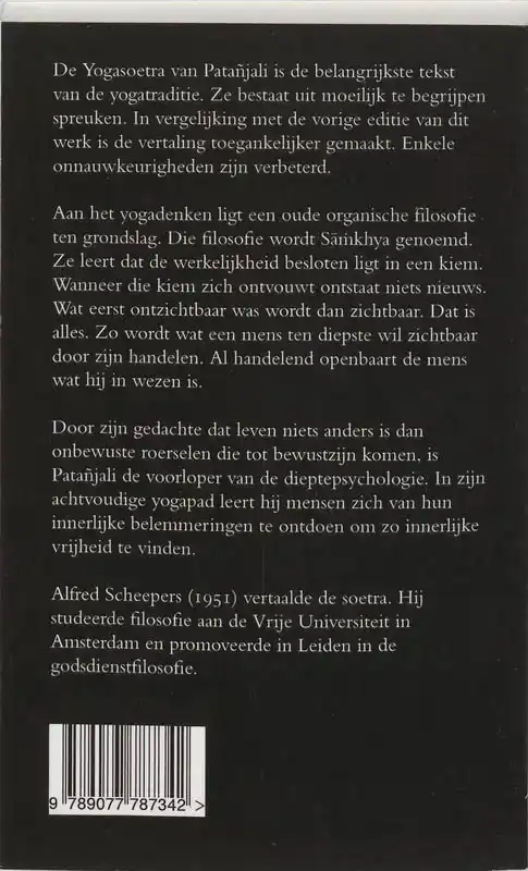 DE YOGASOETRA VAN PATANJALI