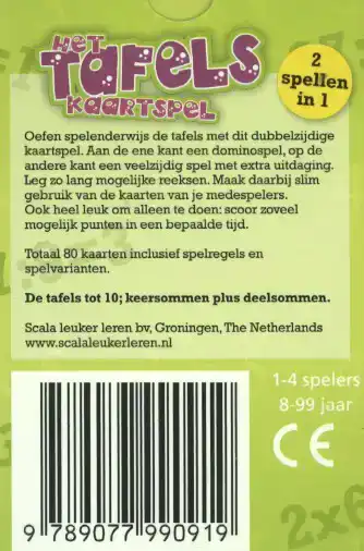 HET TAFELSKAARTSPEL