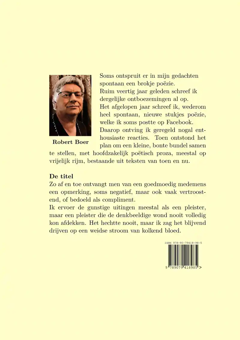 EEN PLEISTER OP EEN ZEE VAN BLOED