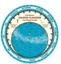 NEDERLANDSE VAKANTIE-PLANISFEER VOOR NOORD-EUROPA (60 GRADEN