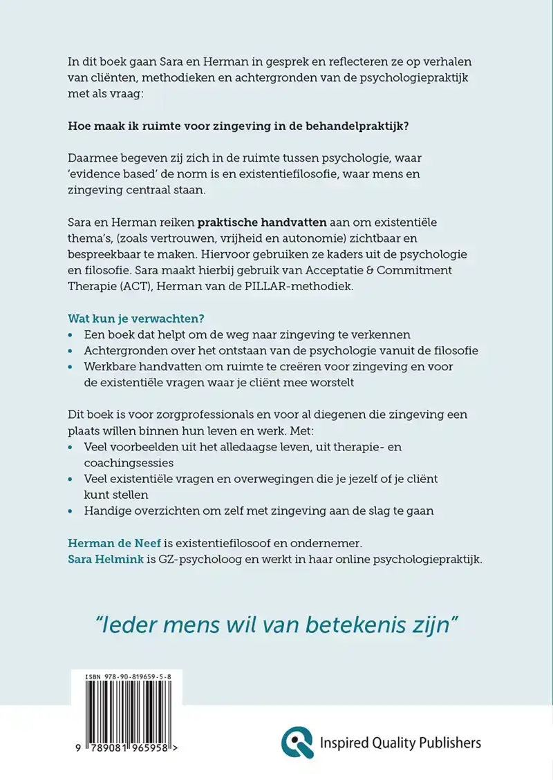 RUIMTE VOOR ZINGEVING