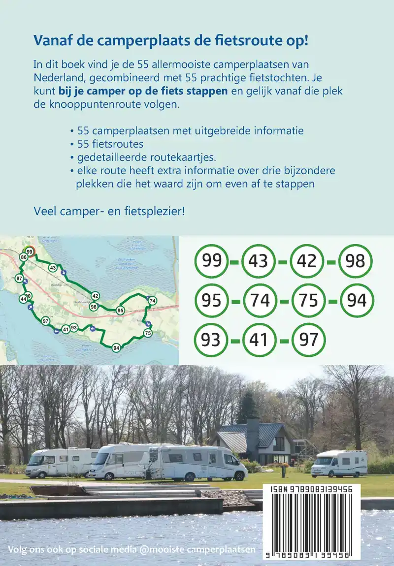 55 CAMPERPLAATSEN & FIETSROUTES IN NEDERLAND