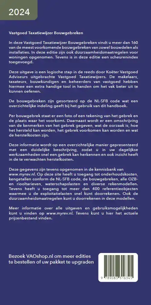 VASTGOED TAXATIEWIJZER BOUWGEBREKEN