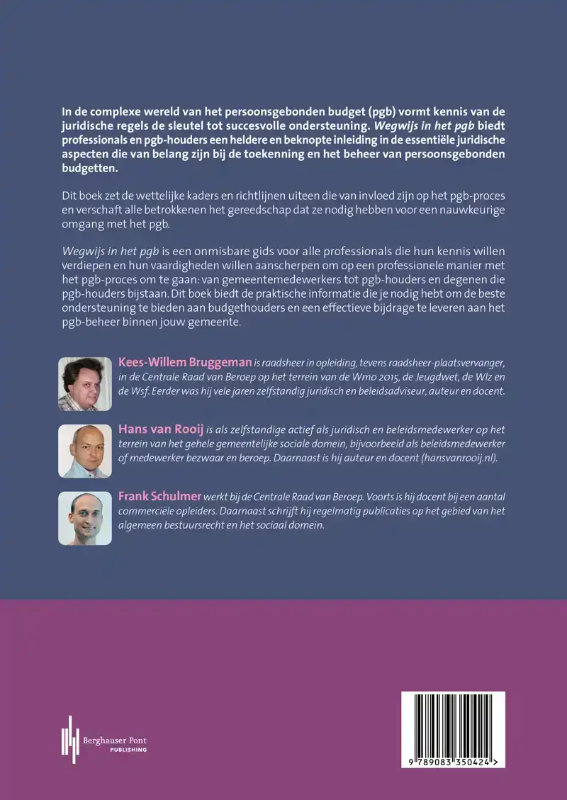 WEGWIJS IN HET PERSOONSGEBONDEN BUDGET
