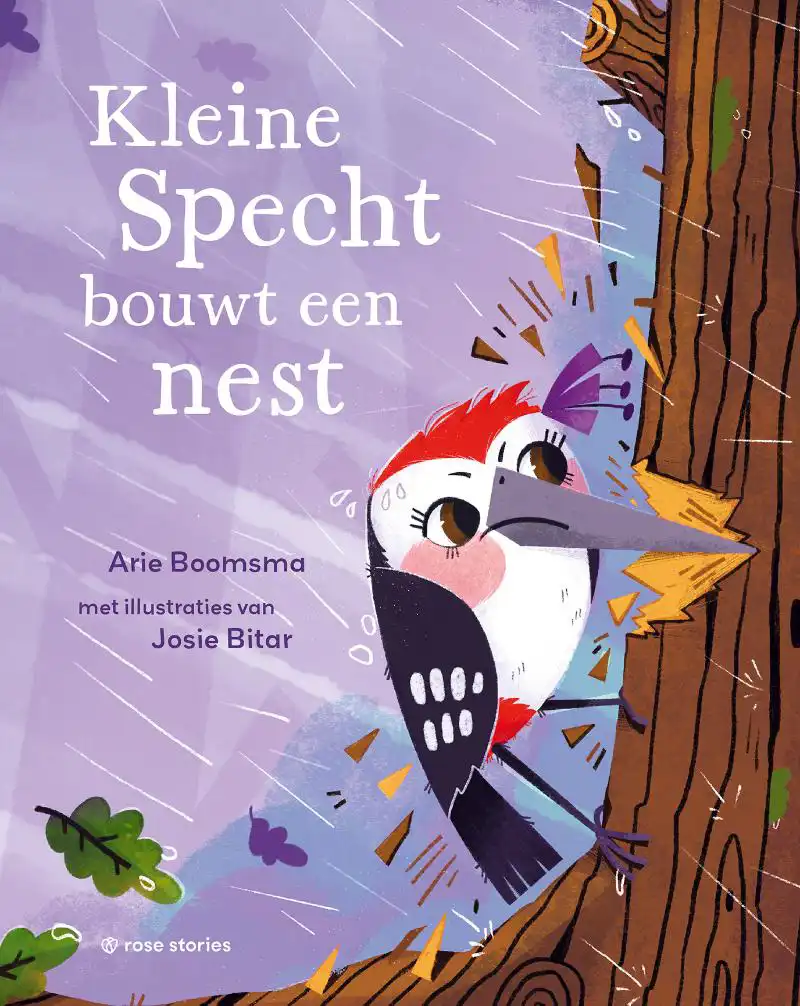 KLEINE SPECHT BOUWT EEN NEST