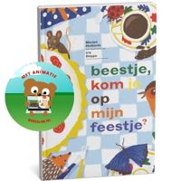 COMBI BOEK BEESTJE, KOM JE OP MIJN FEESTJE + ANIMATIE