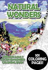 NATURAL WONDERS - PREMIUM ADULT COLOR BY NUMBER COLORING BOO