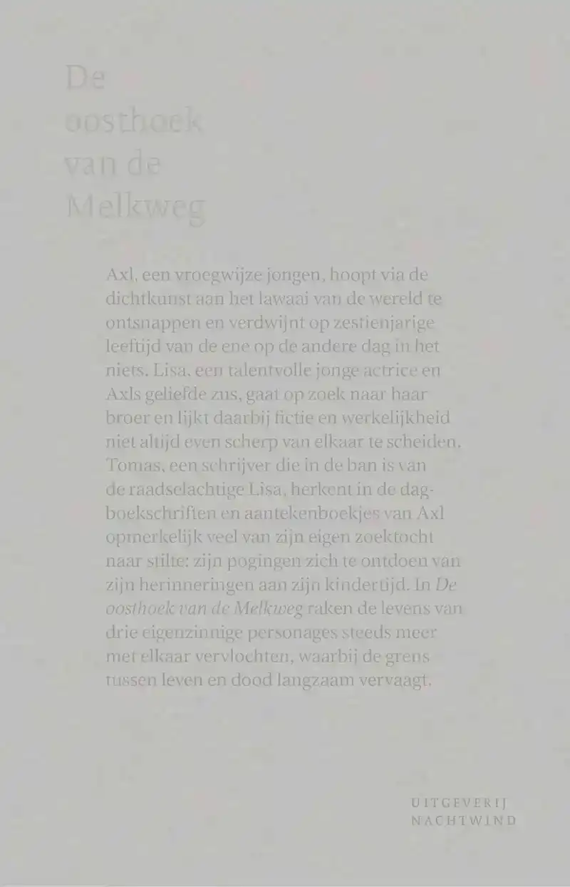 DE OOSTHOEK VAN DE MELKWEG