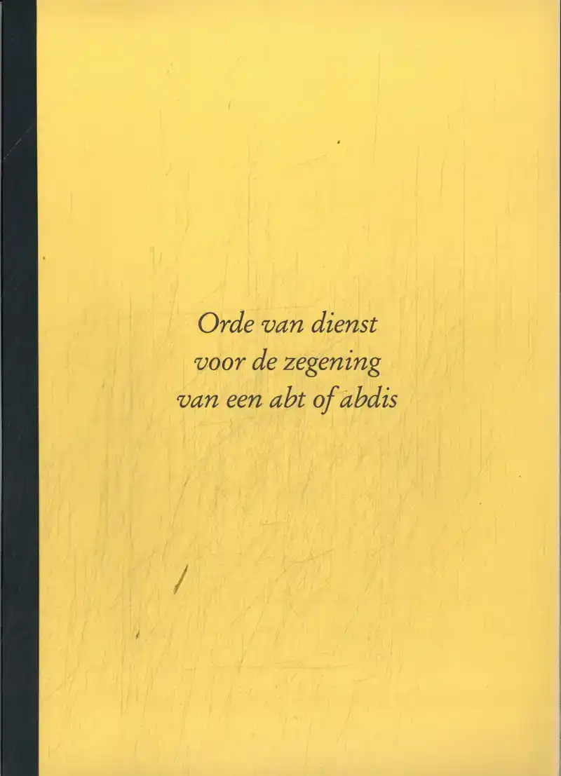 ORDE VAN DIENST VOOR DE ZEGENING VAN EEN ABT OF ABDIS