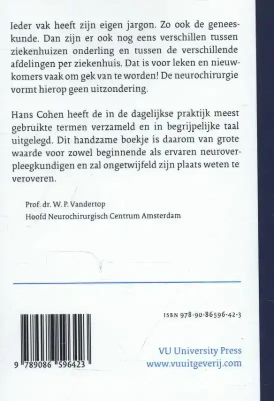 ZAKWOORDENBOEK NEUROCHIRURGIE VOOR VERPLEEGKUNDIGEN