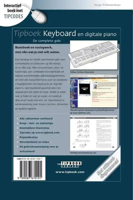 TIPBOEK KEYBOARD EN DIGITALE PIANO