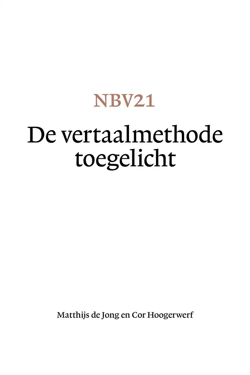 NBV21 - DE VERTAALMETHODE TOEGELICHT