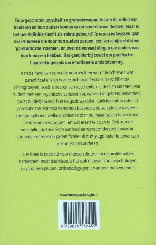 TE VROEG VOLWASSEN