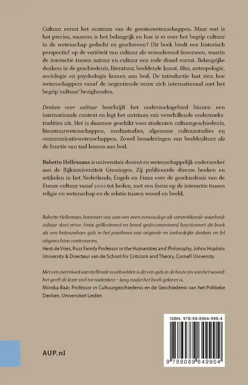 DENKEN OVER CULTUUR