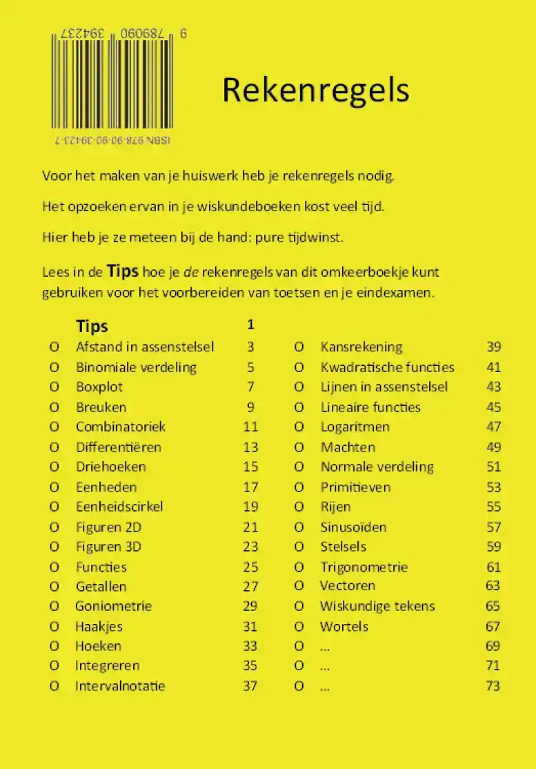 HANDLEIDING VOOR HET HALEN VAN HOGERE CIJFERS VOOR WISKUNDE