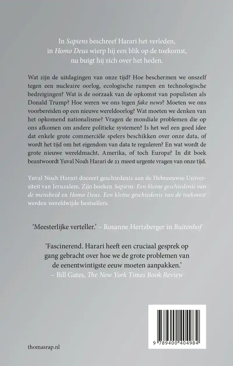 21 LESSEN VOOR DE 21STE EEUW