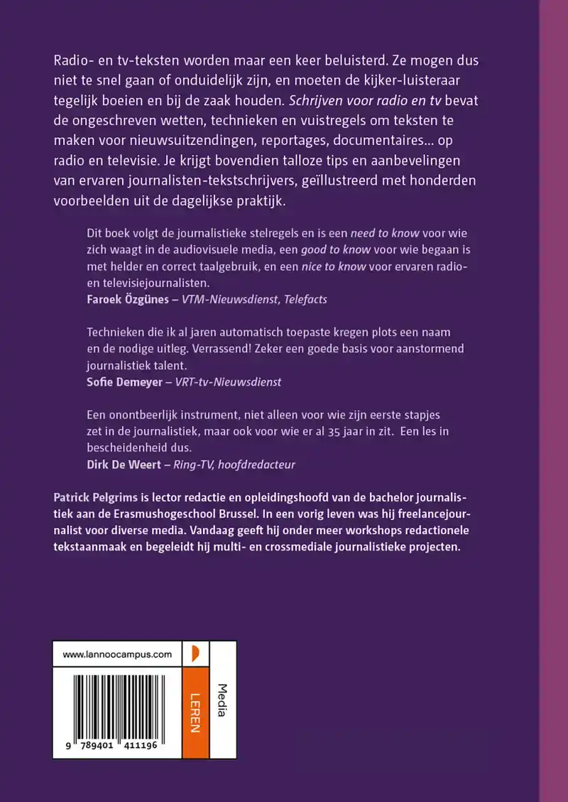 SCHRIJVEN VOOR RADIO EN TV