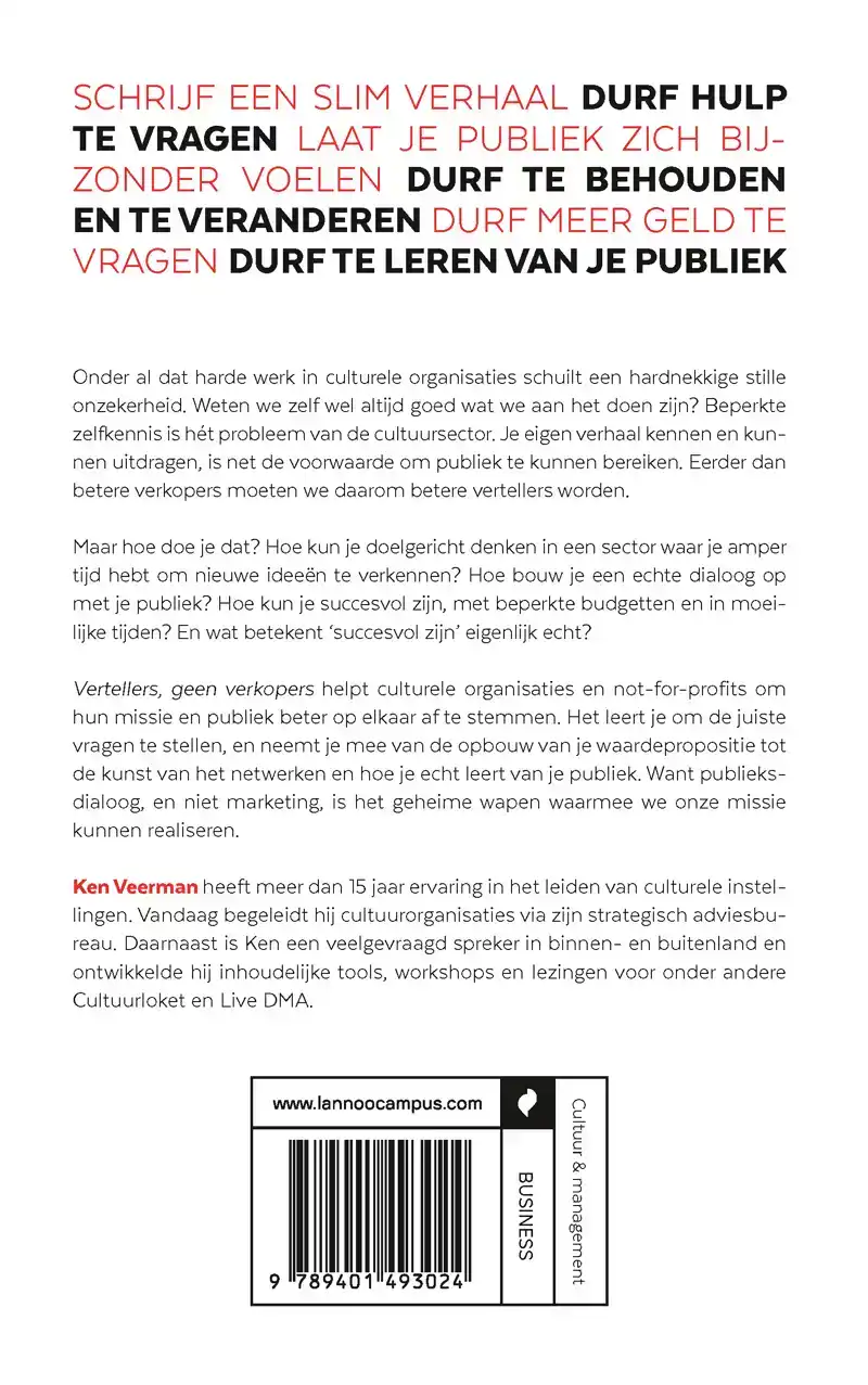 VERTELLERS, GEEN VERKOPERS