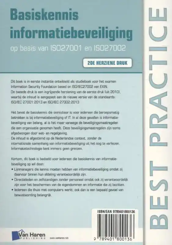 BASISKENNIS INFORMATIEBEVEILIGING OP BASIS VAN ISO27001 EN I
