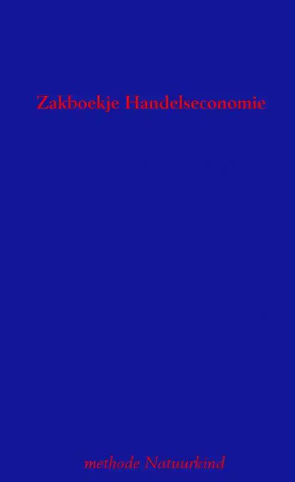 ZAKBOEKJE HANDELSECONOMIE
