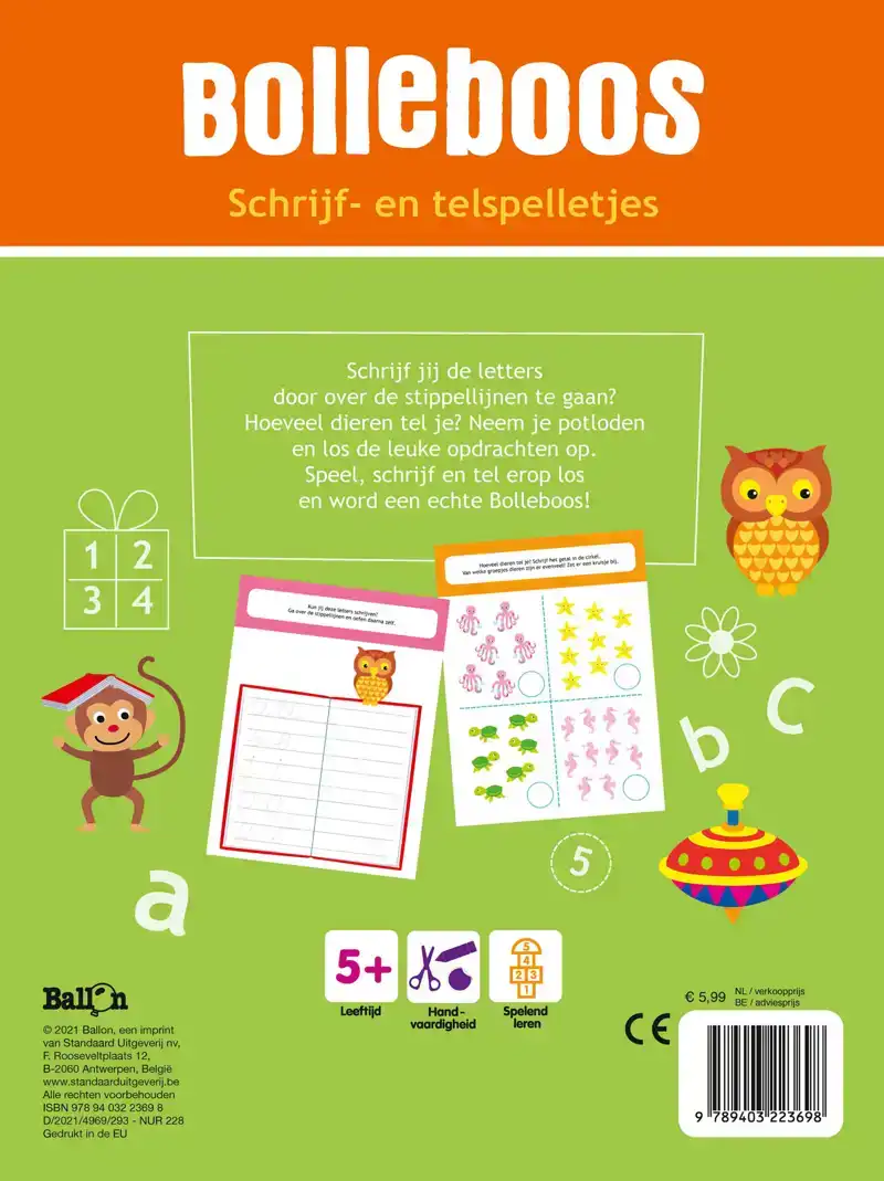 SCHRIJF- EN TELSPELLETJES 5+