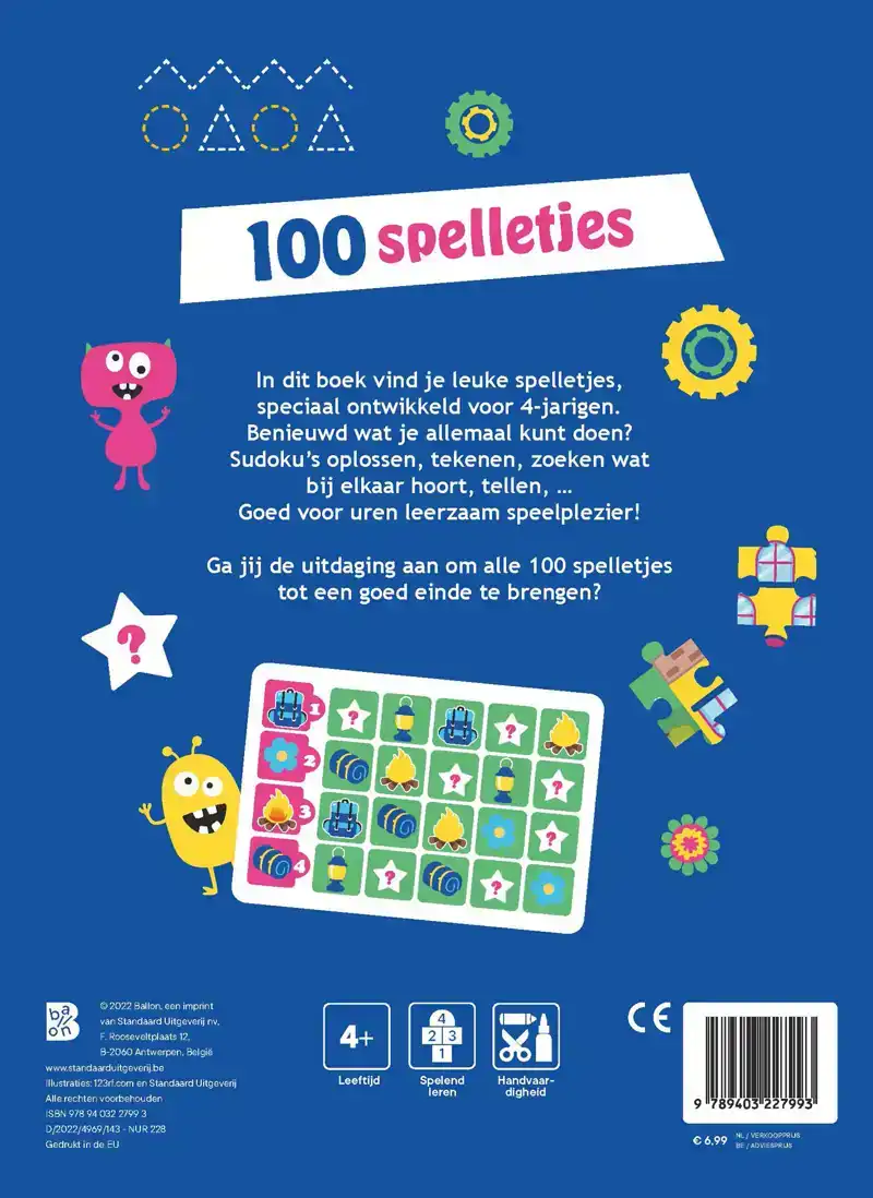 100 SPELLETJES VOOR 4-JARIGEN