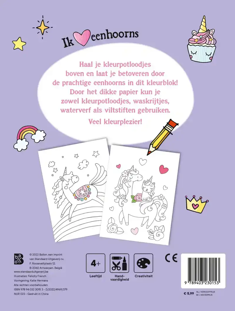 EENHOORNS: MIJN KLEURBLOK