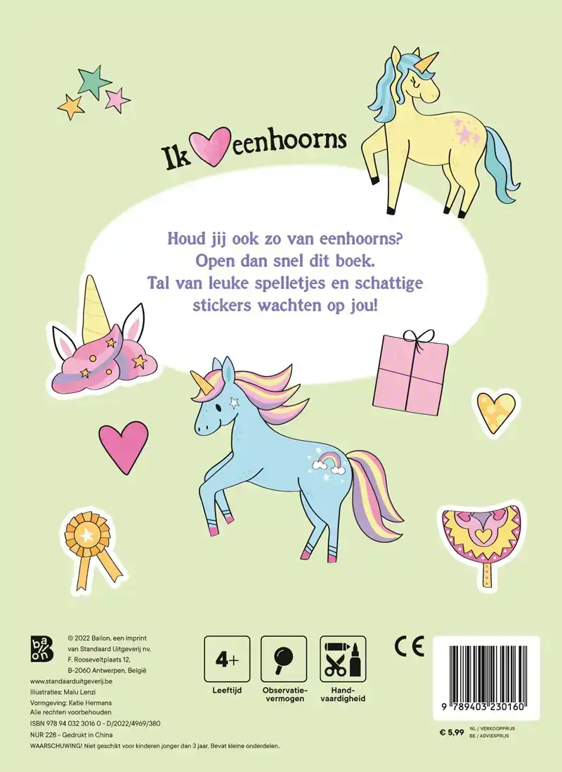 EENHOORNS: MIJN KLEURBLOK