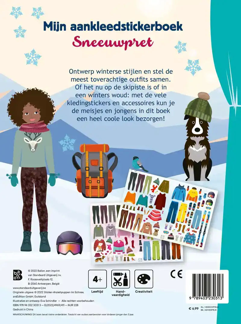 MIJN AANKLEEDSTICKERBOEK: SNEEUWPRET