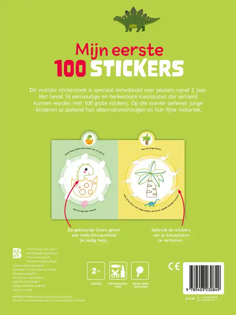 MIJN EERSTE 100 STICKERS: DINO'S
