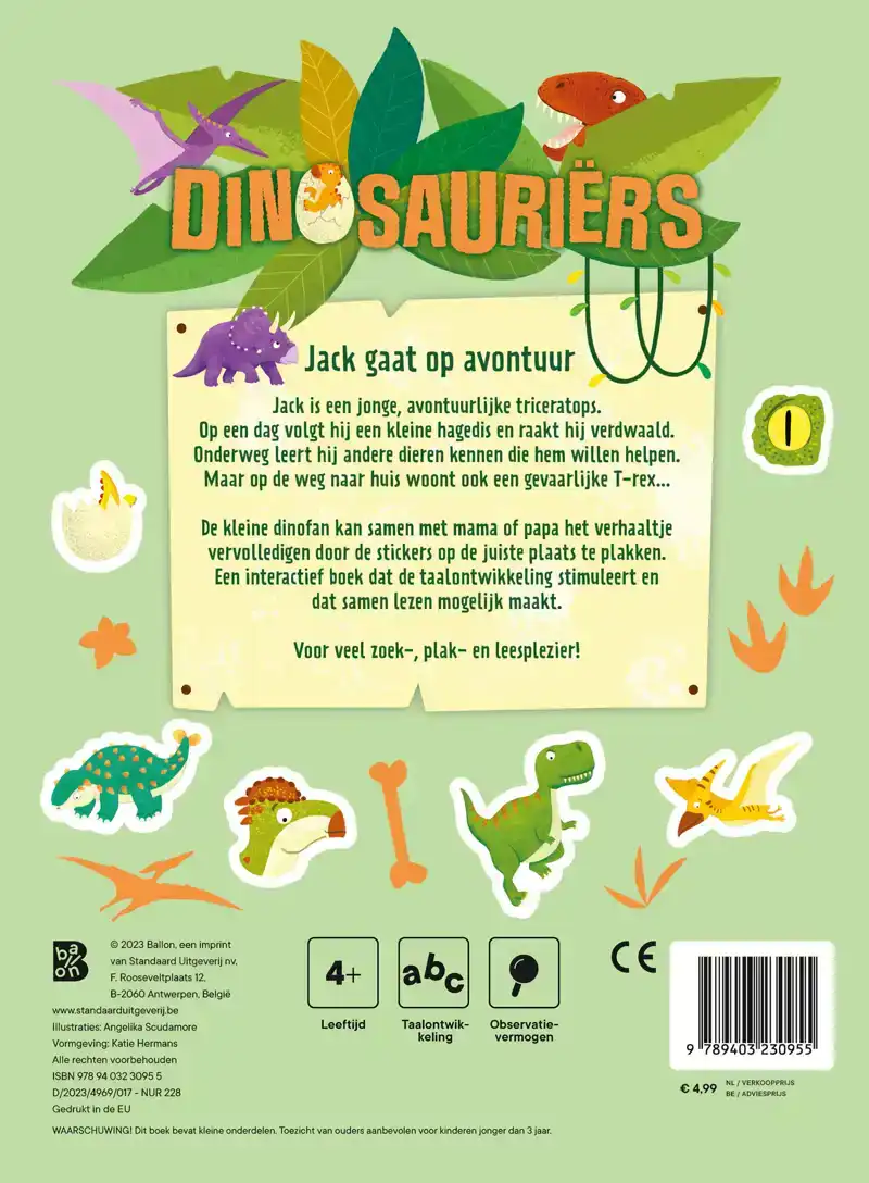 DINOSAURIERS VERHALENPLAKBOEK