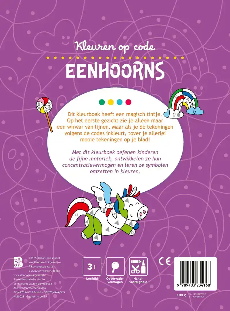 KLEUREN OP CODE: EENHOORNS