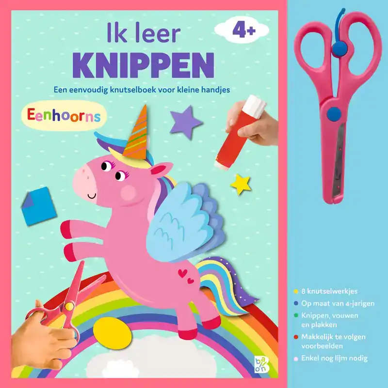 KNUTSELBOEK MET SCHAARTJE: EENHOORNS