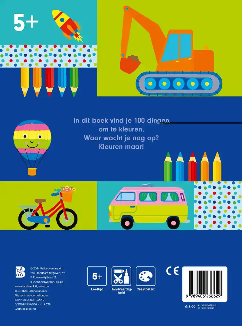 100 DINGEN OM TE KLEUREN: VOERTUIGEN