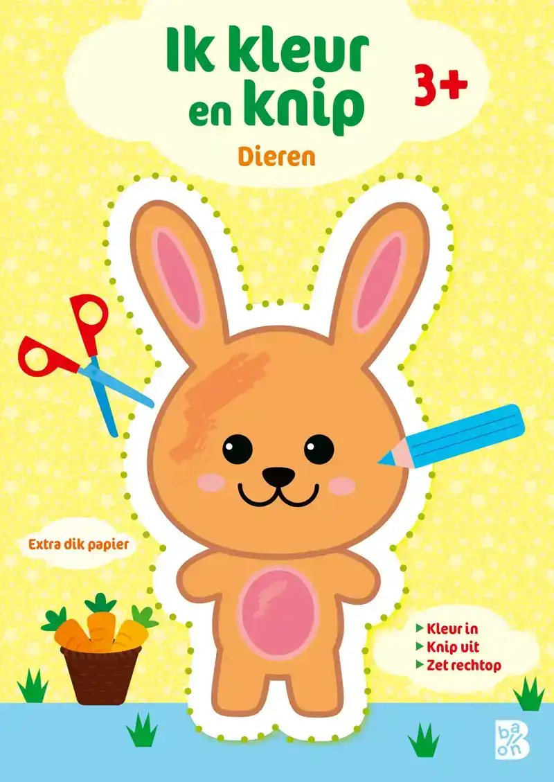 IK KLEUR EN KNIP: DIEREN