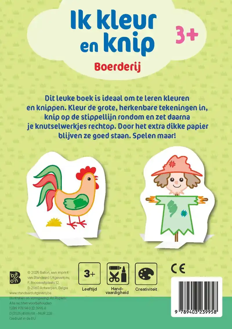 IK KLEUR EN KNIP: BOERDERIJ