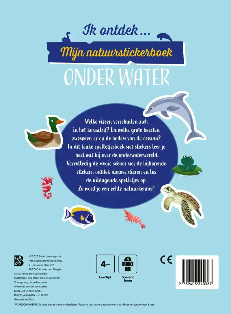 IK ONTDEK: MIJN NATUURSTICKERBOEK: ONDER WATER
