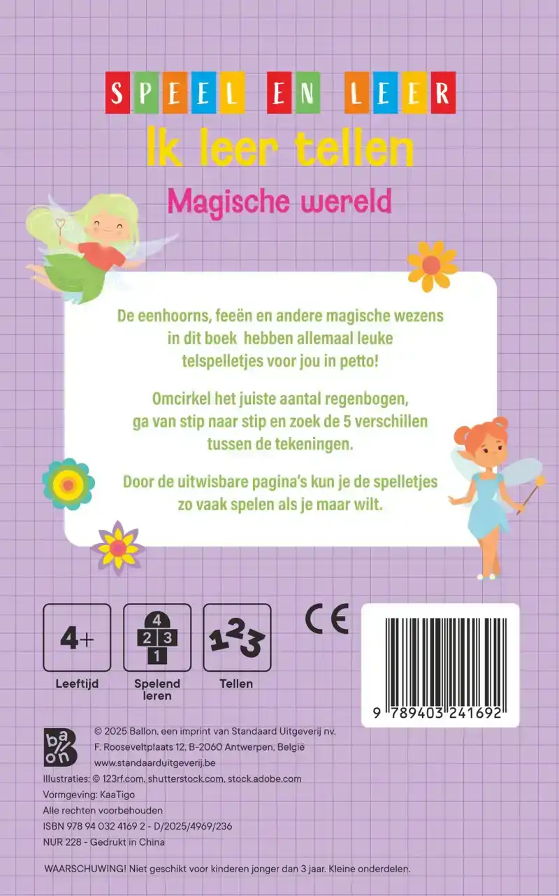 BLOK MET SPIRAAL EN VILTSTIFT: IK LEER TELLEN MAGISCHE WEREL