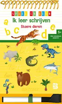 BLOK MET SPIRAAL EN VILTSTIFT: IK LEER SCHRIJVEN STOERE DIER