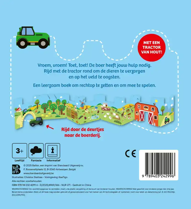 MAAK JE KLAAR, RIJDEN MAAR: DE TRACTOR (KARTONBOEK MET AUTOO