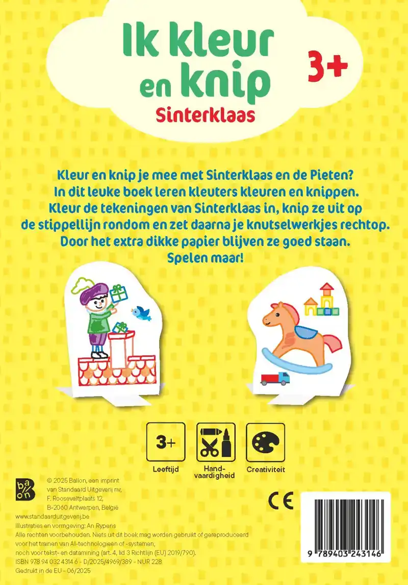 IK KLEUR EN KNIP: SINTERKLAAS