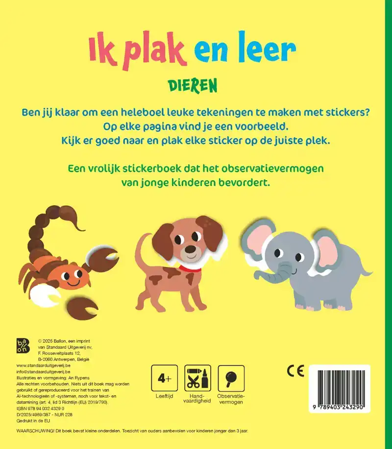 IK PLAK EN LEER: DIEREN (4-5 JAAR)